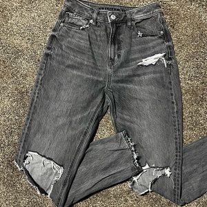 AEO Distressed Mom Jean